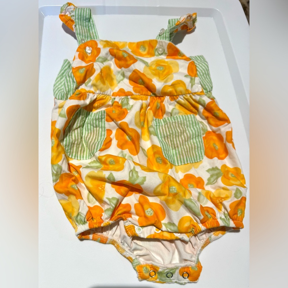 Baby Starters Floral and Green Gingham Bubble 24m